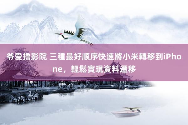 爷爱撸影院 三種最好顺序快速將小米轉移到iPhone，輕鬆實現資料遷移