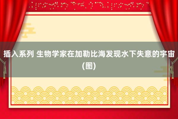 插入系列 生物学家在加勒比海发现水下失意的宇宙(图)